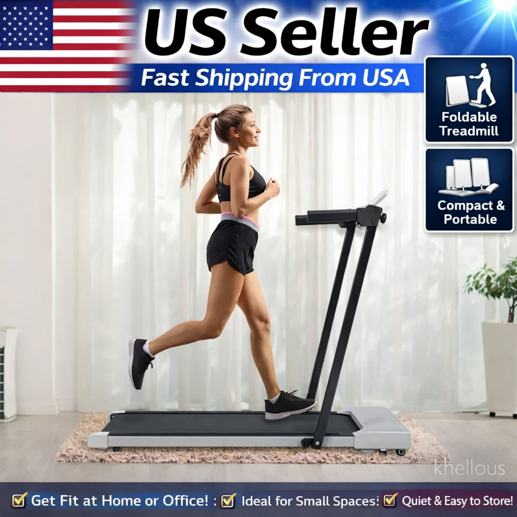 Treadmill for Home Walking & Running | LED Display, Up to 7.5MPH | Compact & Por