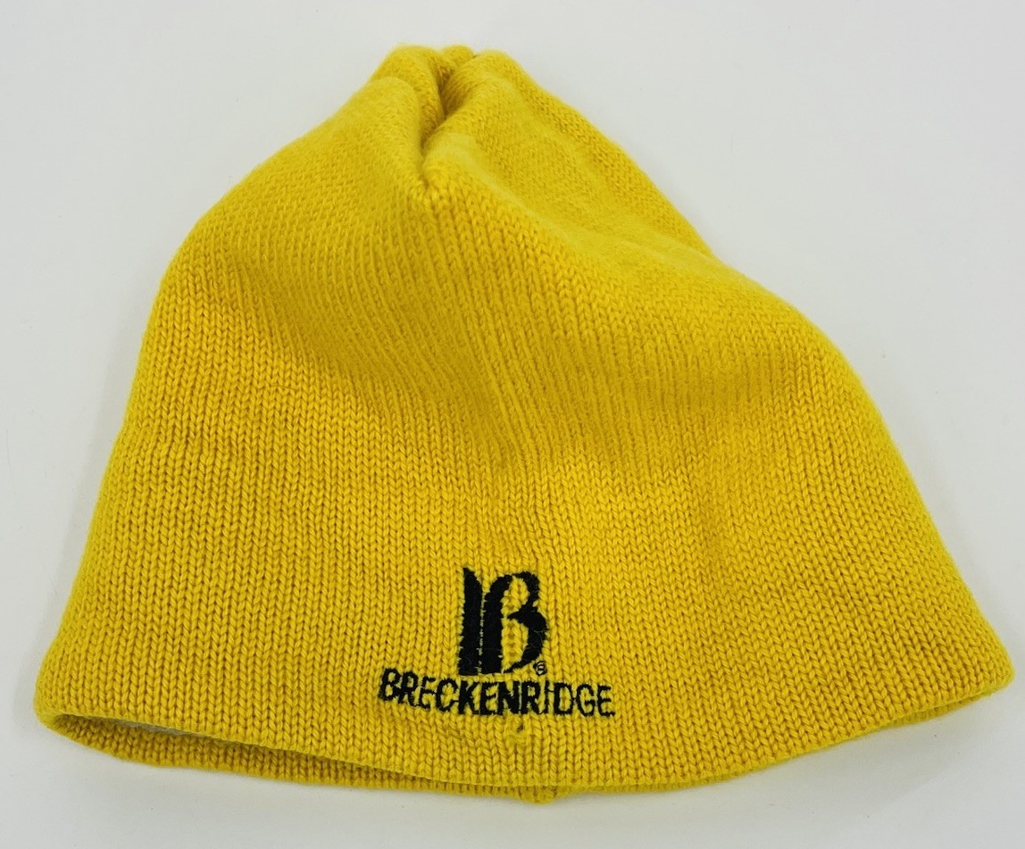 Vintage Merkley Headgear Yellow Beanie Wool Knit Breckenridge Hat Fleece Lined