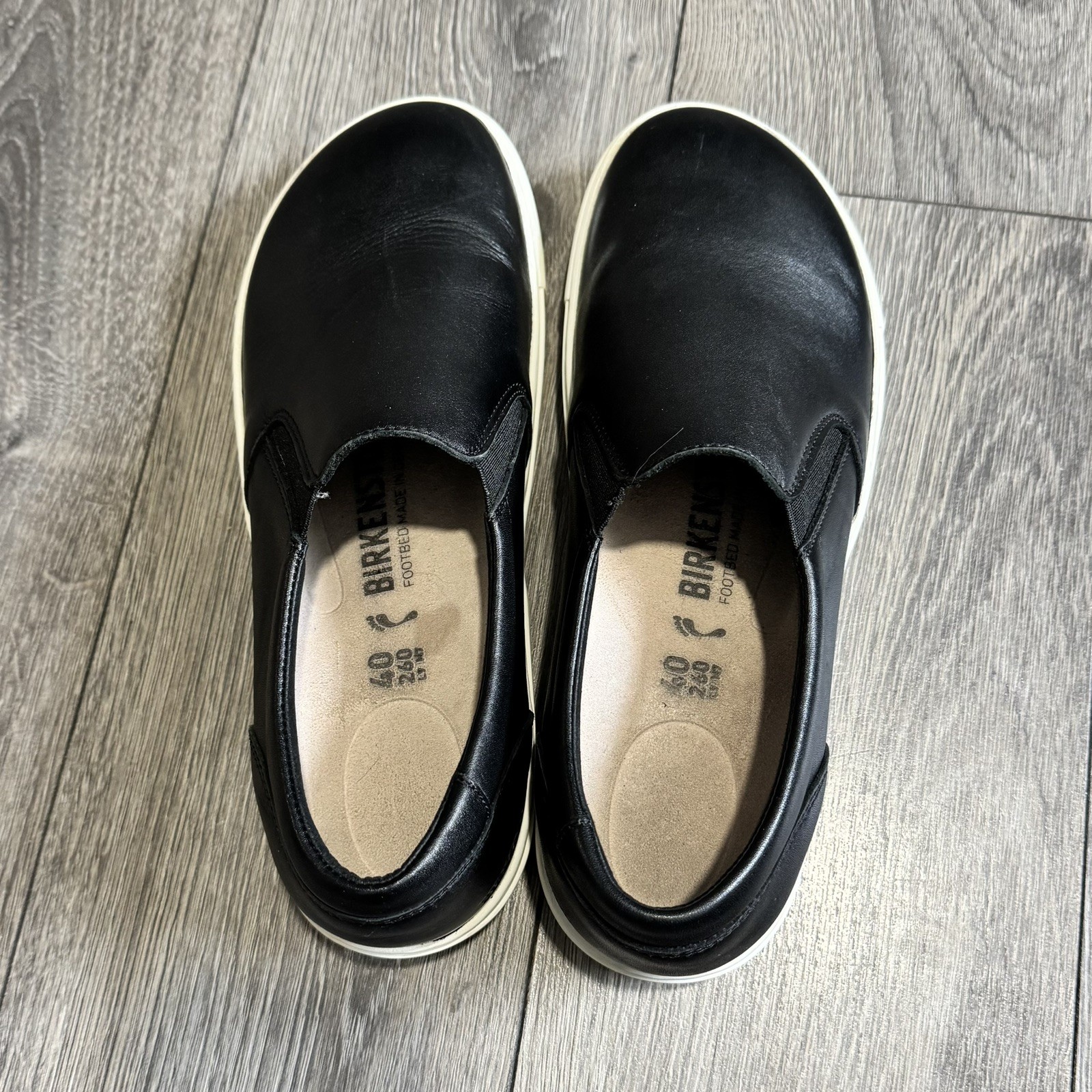 Birkenstock Oswego Black Leather Medium/Narrow Size W9/M7