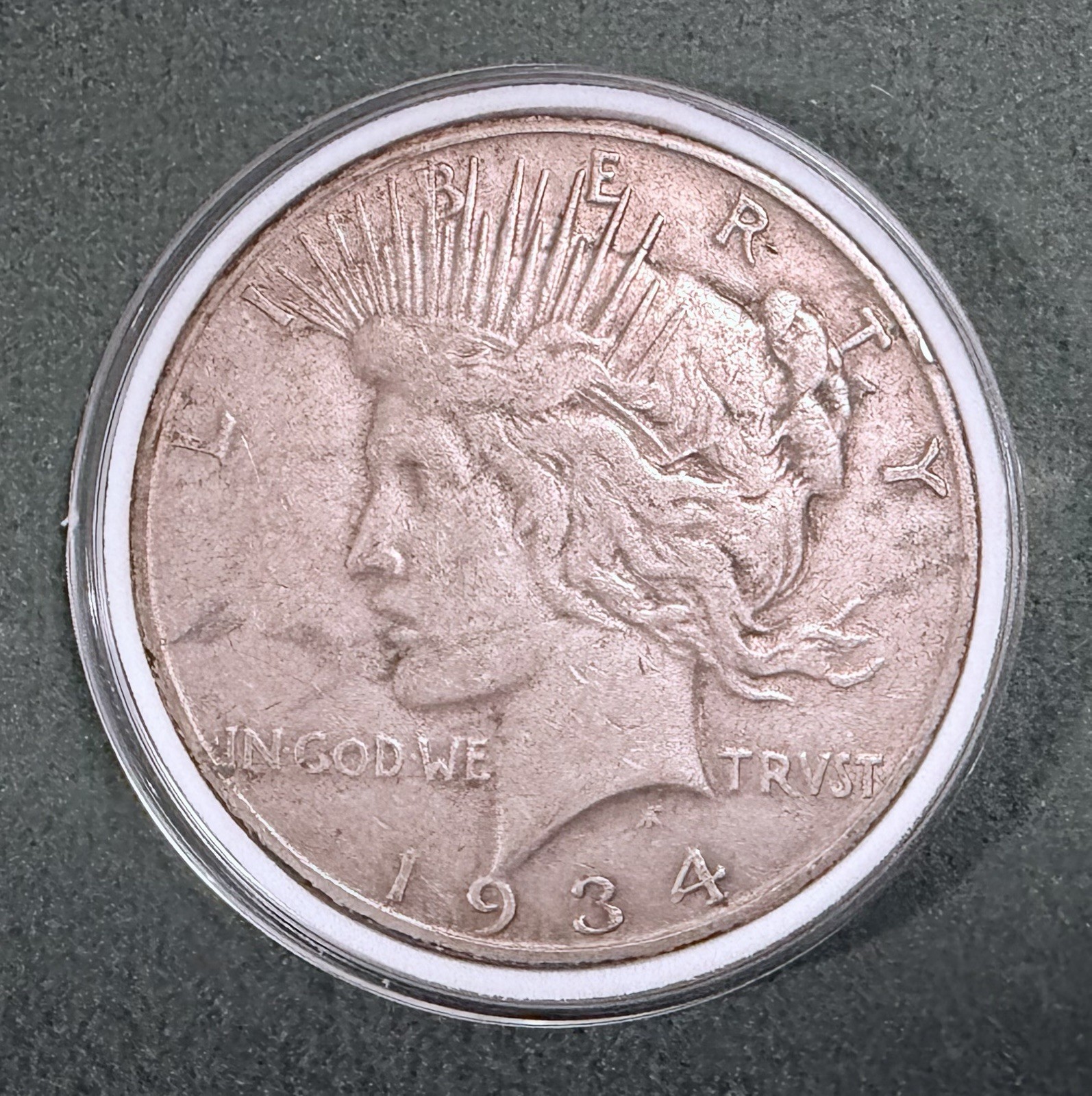1934-S Peace Dollar About AU50 Circulated Key Date 90% Silver
