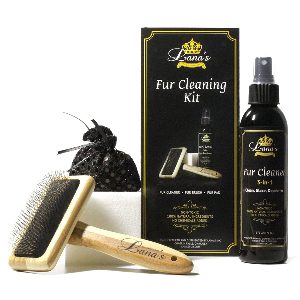 Complete Fur Care Kit for Mink Fox Lynx Fake Faux Fur Cleaning Glazing Odor Remo