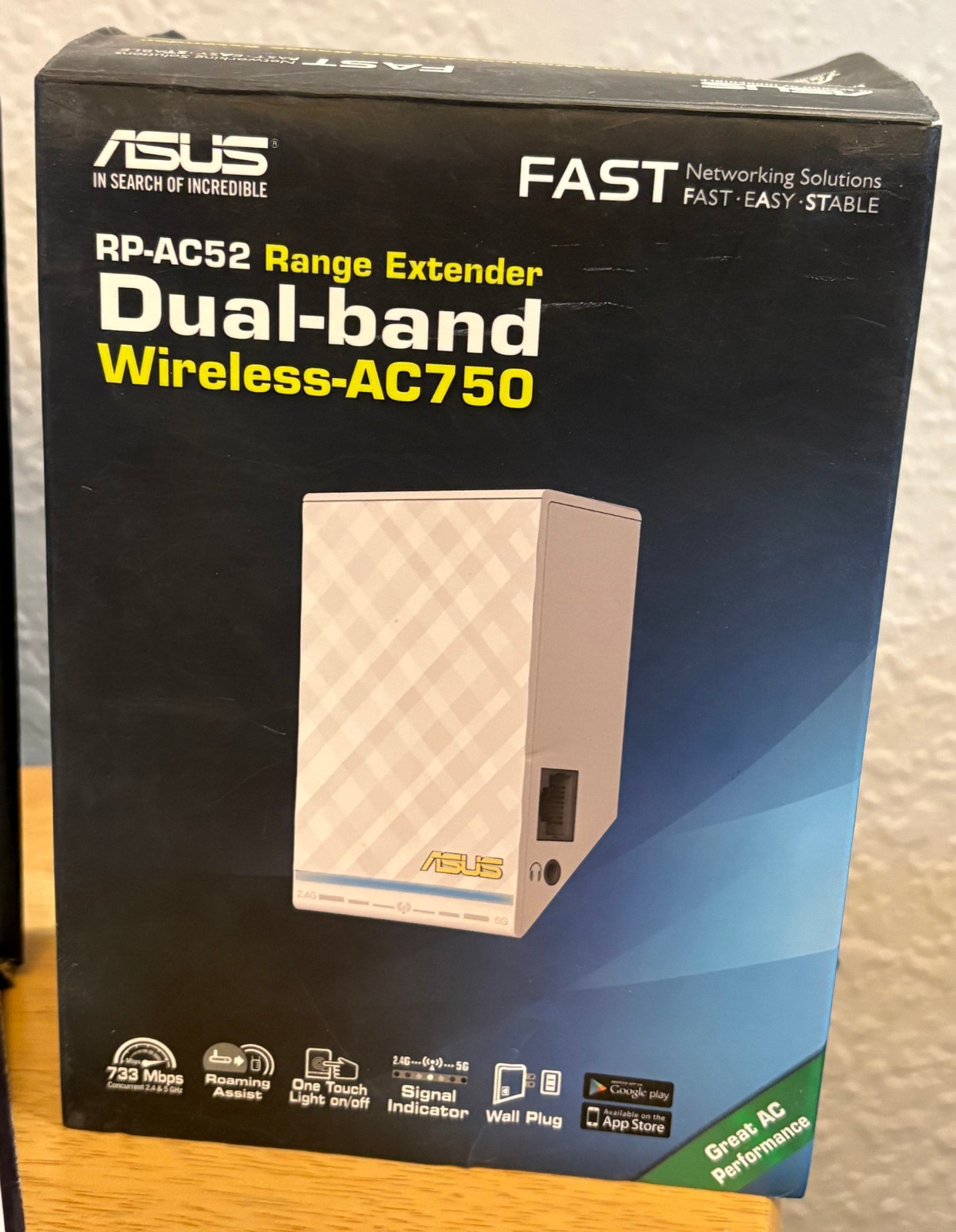 ASUS RP-AC52 Wireless-AC750 Range Extender Repeater Access Point Media Bridge