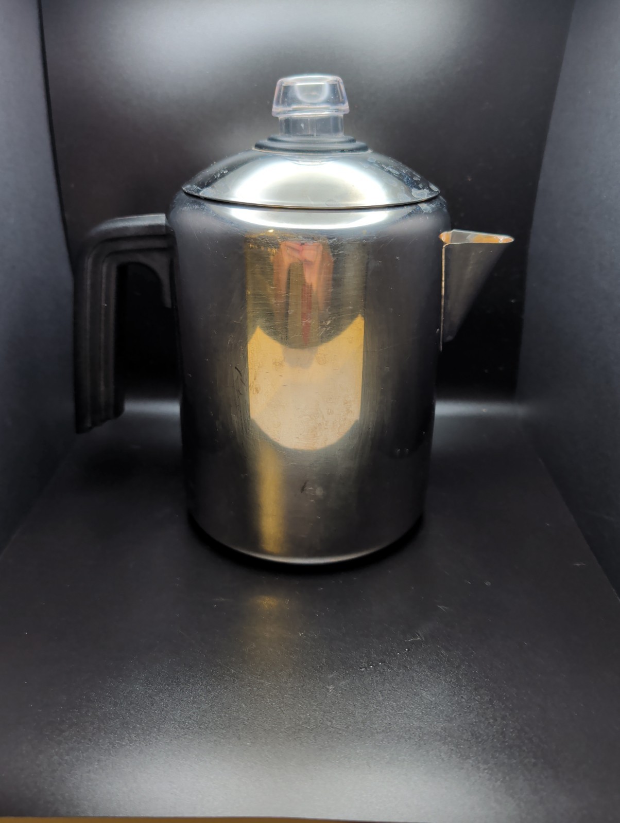 VINTAGE FARBERWARE Stainless Steel Percolator 4-8 Cup Stove Top Coffee Pot