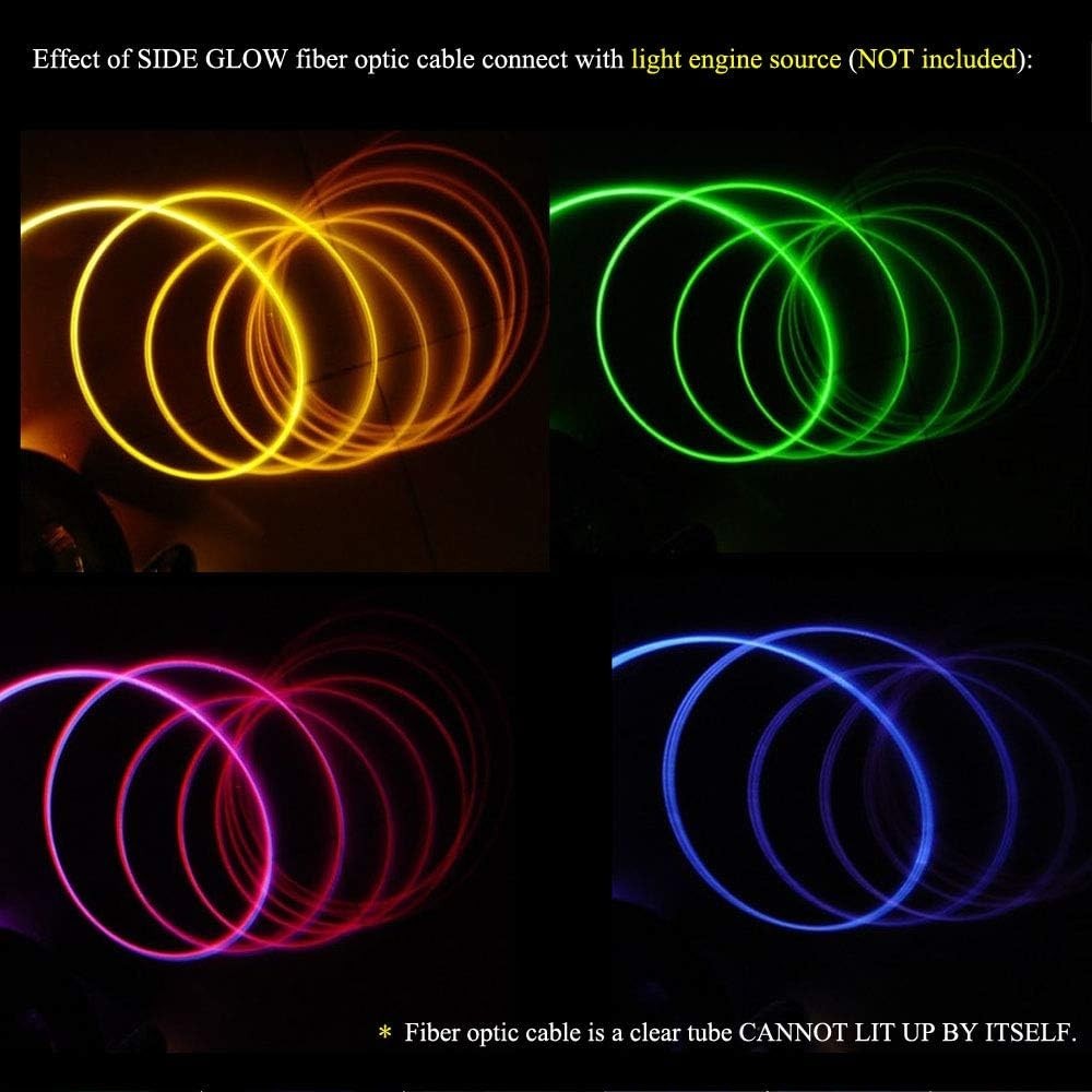 0.06in x 16.4ft PMMA Plastic Fiber Optic Cable, Waterproof