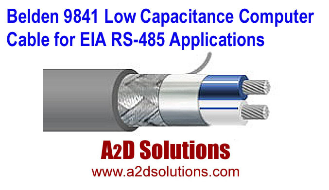 Belden 9841 Low Capacitance  Computer Cable for EIA RS-485 Applications - 500 ft