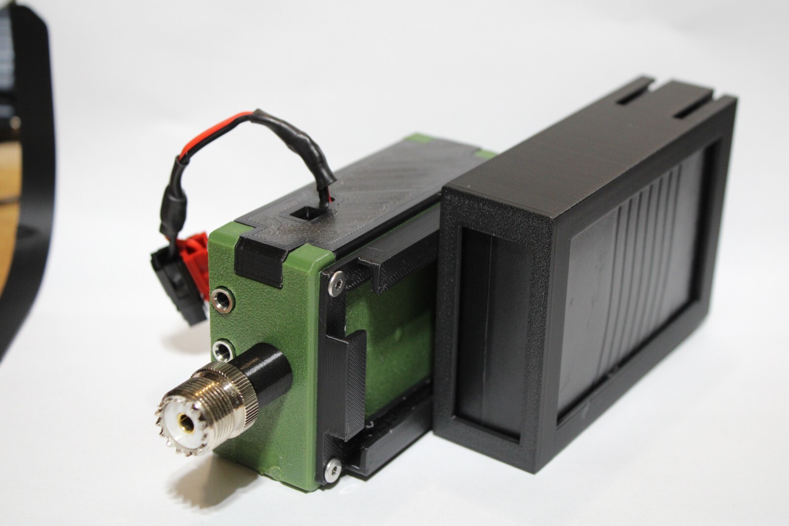 Removeable Talentcell case for (tr)usdx radio - includes rail and battery holder
