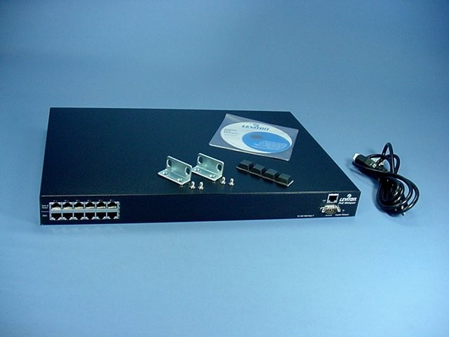 Leviton 100-M3006-1UB Black Power Over Ethernet Midspan 6 Port Managed Panel PoE