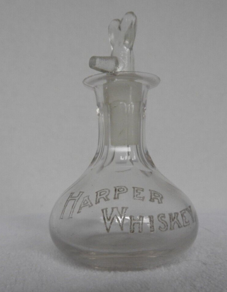 I. W. "Harper Whiskey" Pre-War Pre-prohibition Decanter Bottle KENTUCKY BOURBON
