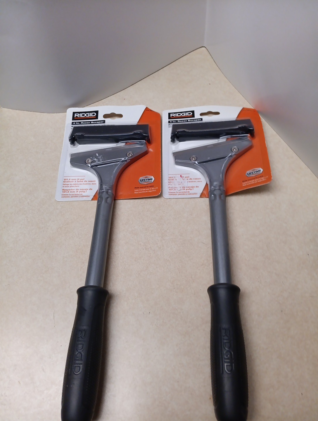 Ridgid FT5001 4'' Razor Blade Floor & Wall Scraper window flat knife tool x2