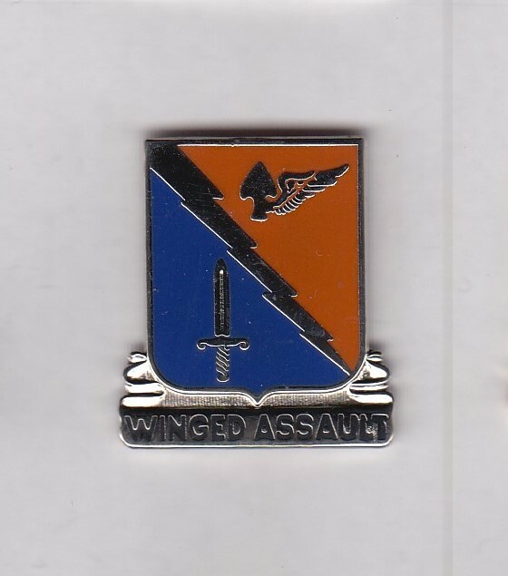 US Army 229th Aviation Regiment crest DUI badge c/b clutchback V-21