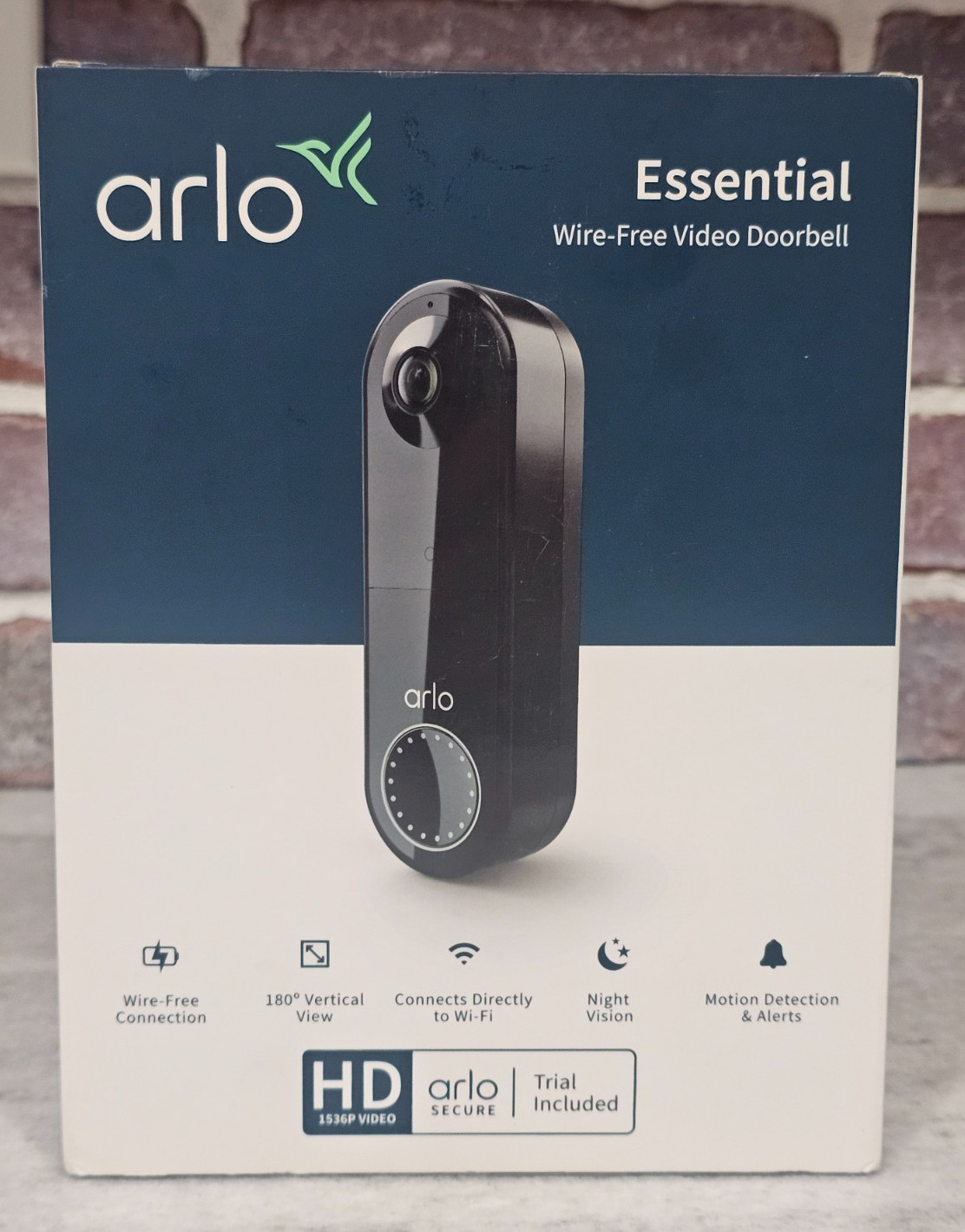 Arlo Essential Wire-Free Battery Video Doorbell AVD2001-100NAS Brand New Sealed