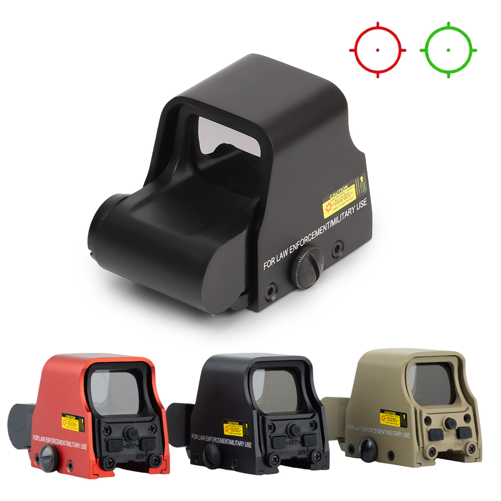 553 Holographic Sight Red Dot Reflex Sight Fits Picatinny Mount - Red/Black/Tan