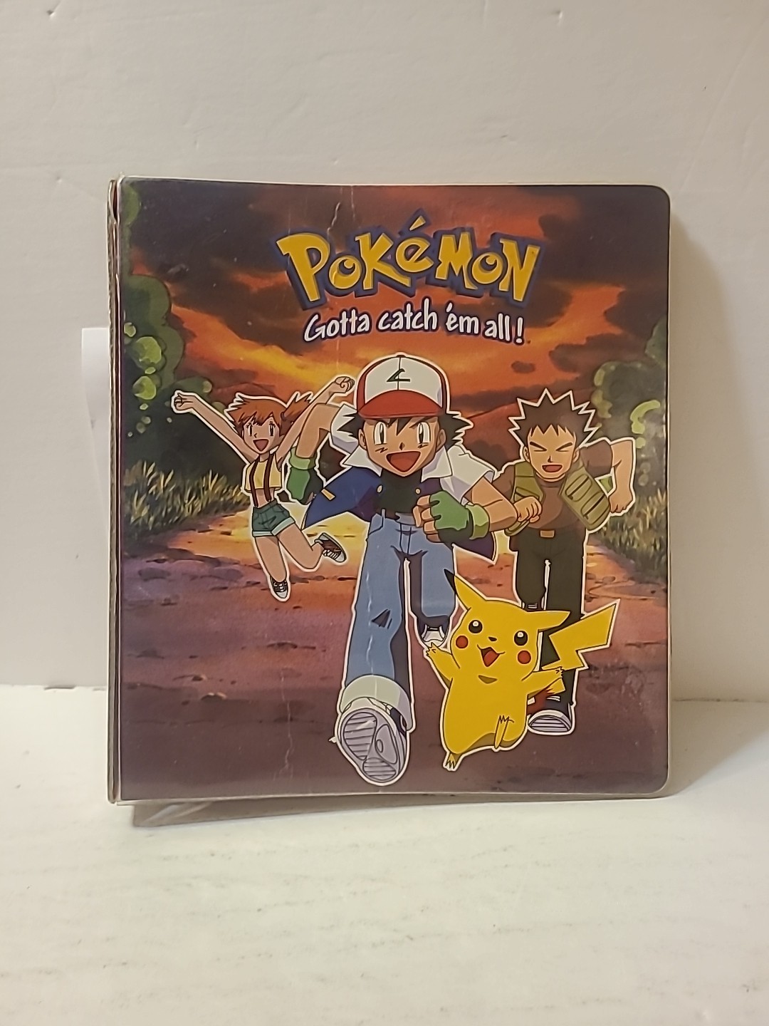 Vintage 1999 Plymouth 3 Ring School, Card Binder Nintendo Pokemon Pikachu Ash