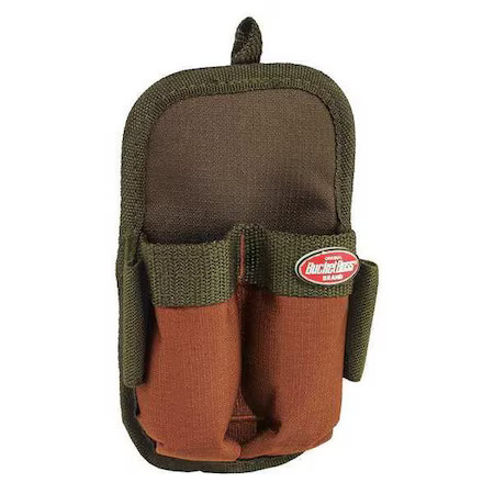 Bucket Boss 54180 Tool Pouch, Tool Sheath, Green, Polyester, 2 Pockets
