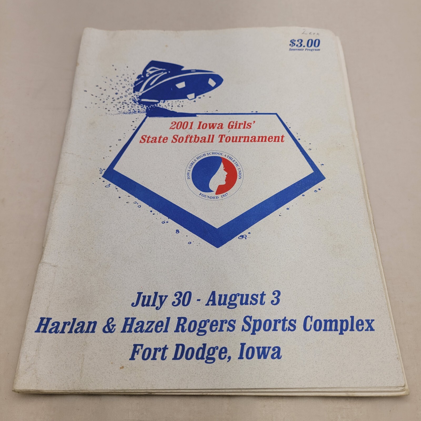 2001 Iowa Girls State Softball Program IGHSAU 01 Tournament High School