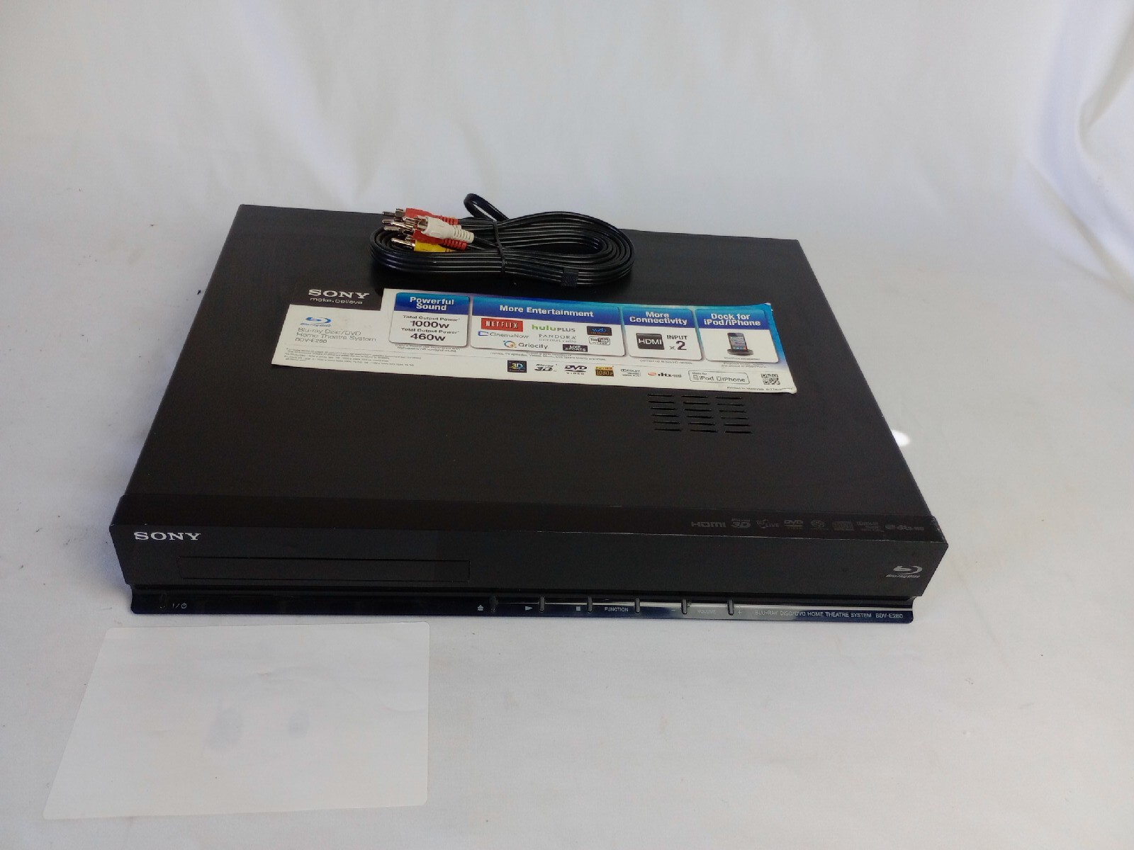 SONY BDV-E280 3D DVD Bluray / NO REMOTE Tested Great Condition
