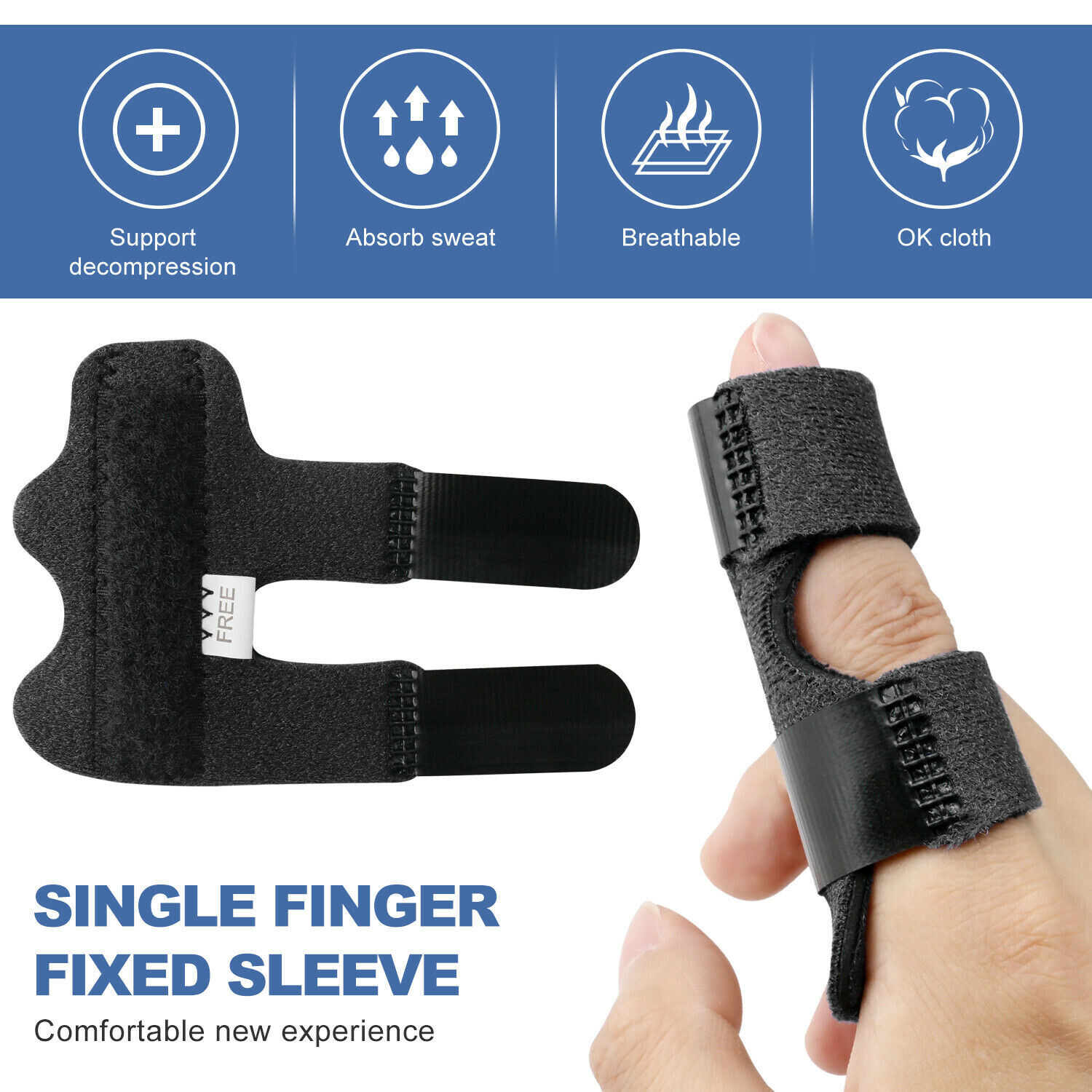 3pcs Trigger Finger Splint Straightener Corrector Support Brace Protector Relief