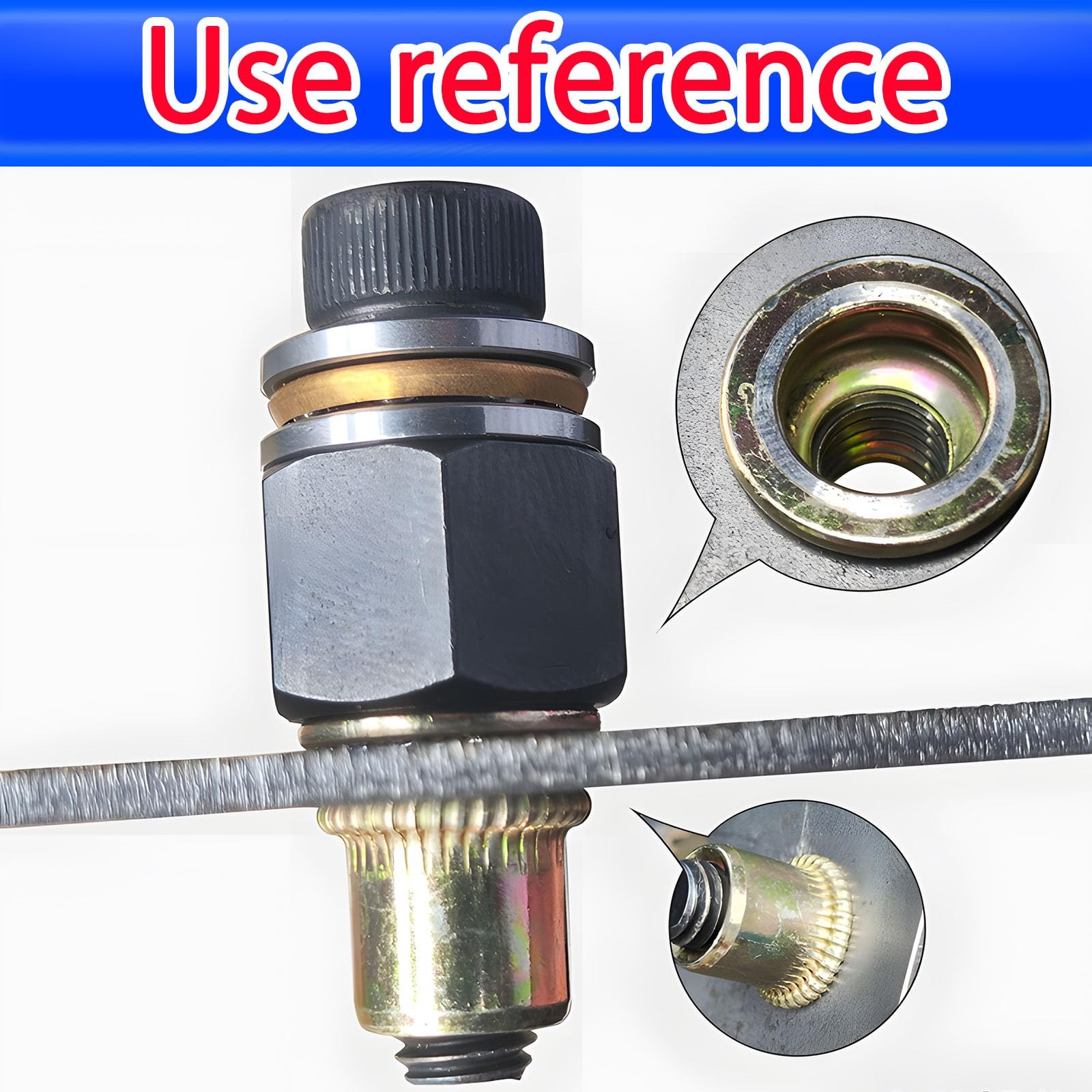 30Pcs Rivet Nuts with Tool - Easy Install Aluminum Rustproof Rivnut Kit