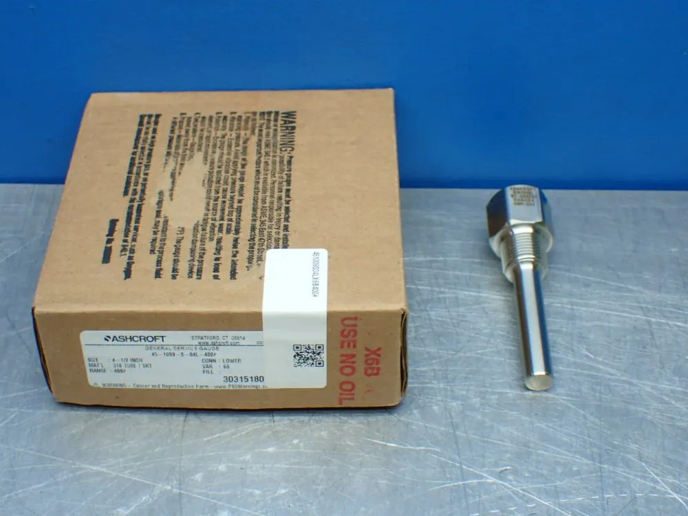 ASHCROFT 2PCS ASHCROFT PNEUMATIC LOT 45-1009-S-04L-400#