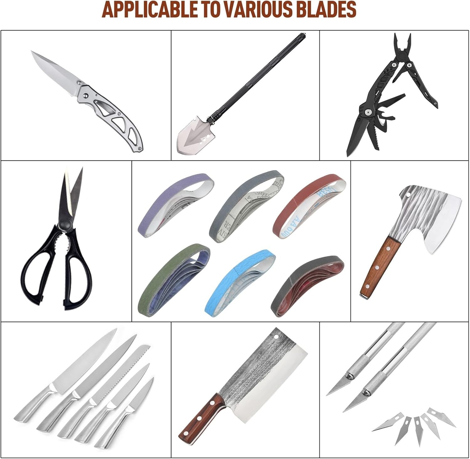 30 Pcs Sharpening Belt Kit for Official Work Sharp Knife & Tool Sharpener