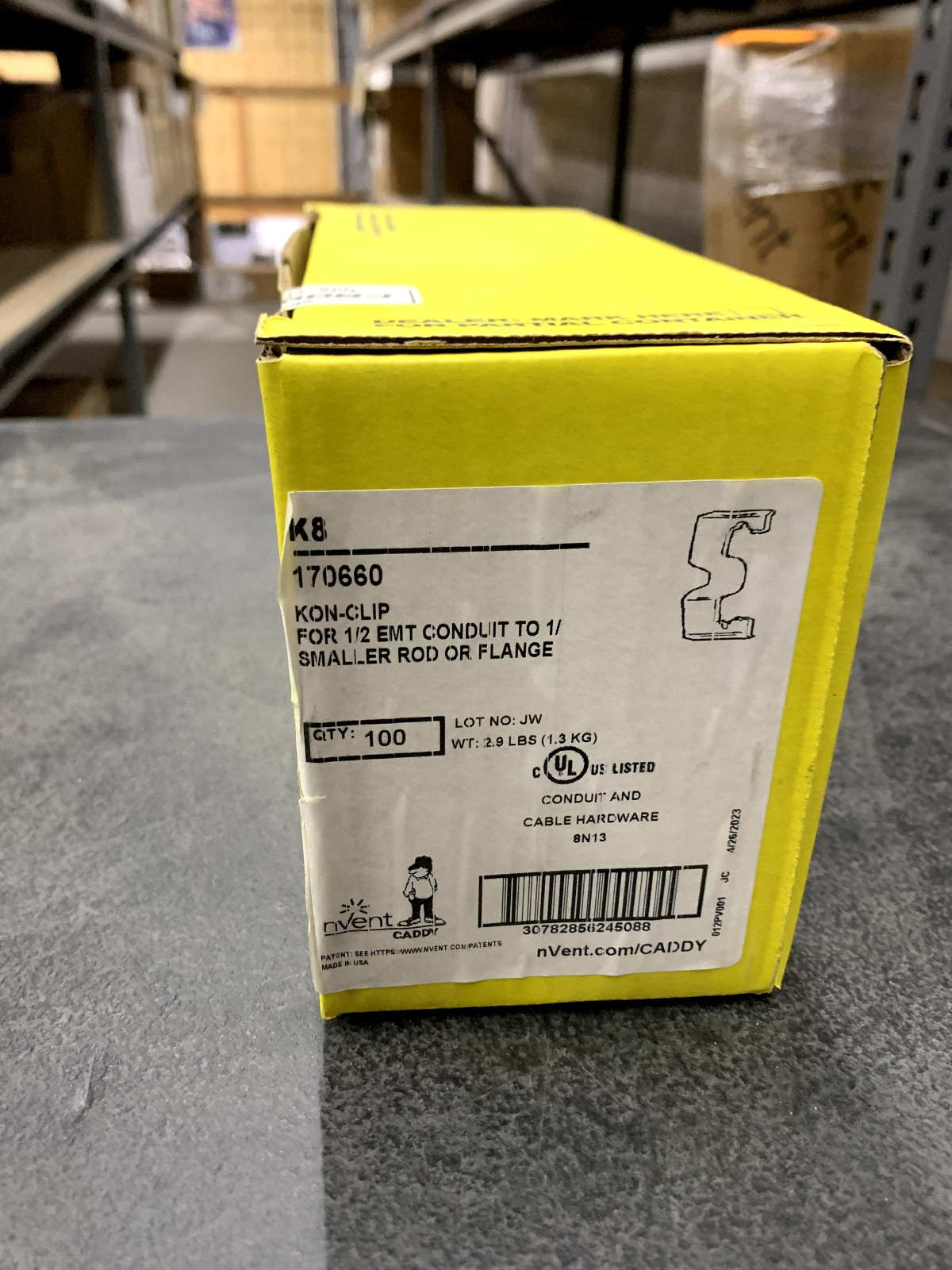 Caddy  K8 170660 Conduit Hanger (100 per box) Brand New Sealed - 1/2" EMT