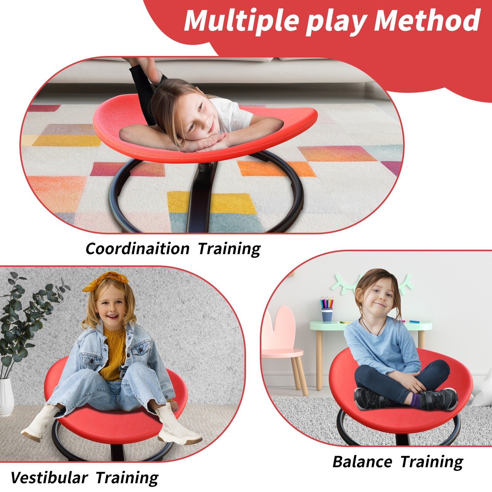 Spinning Chair for Autistic Kids Kids Sensory Swivel Chair for Body Development