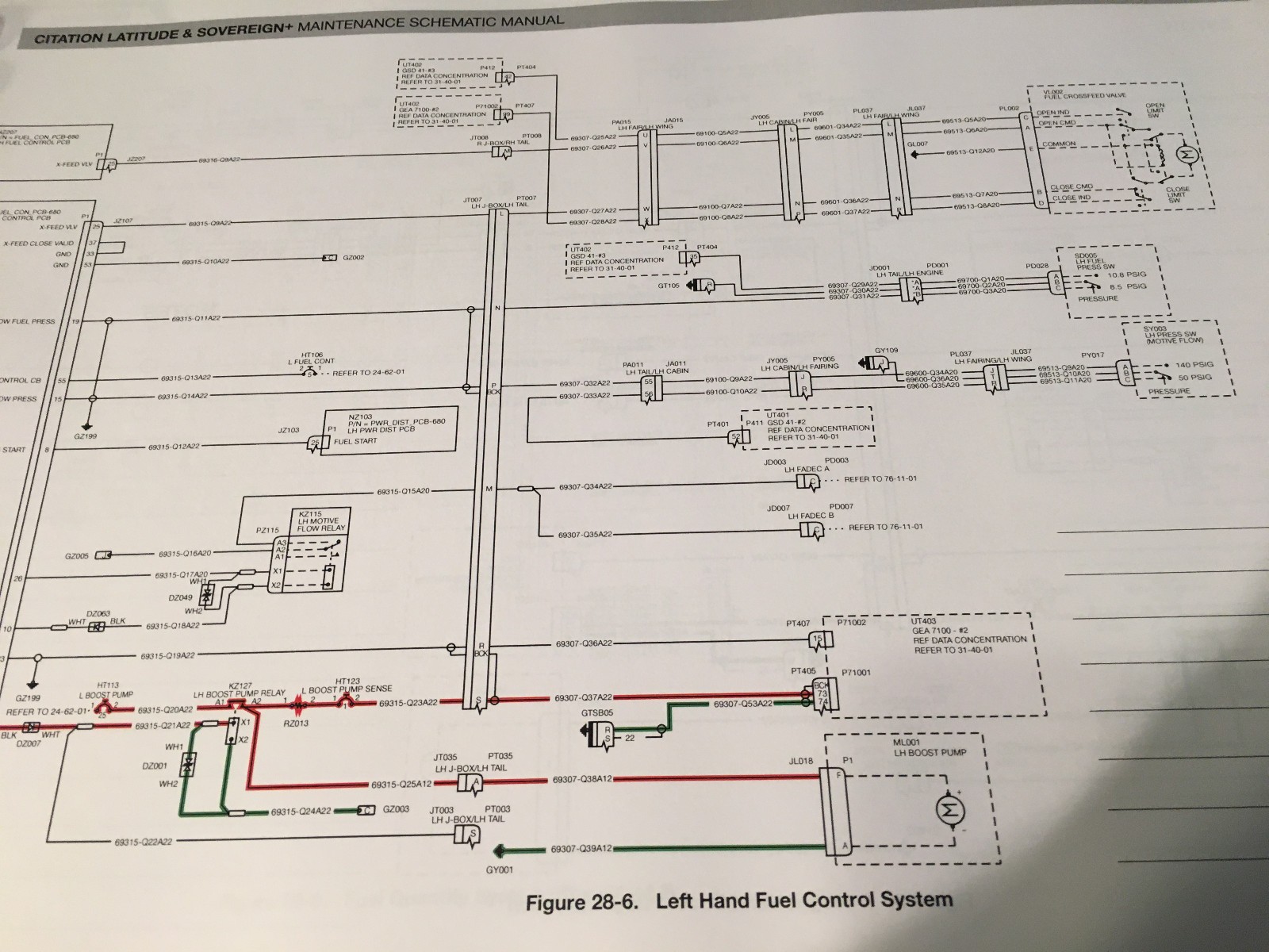 Citation Latitude & Sovereign+ Maintenance Training Schematic Manual