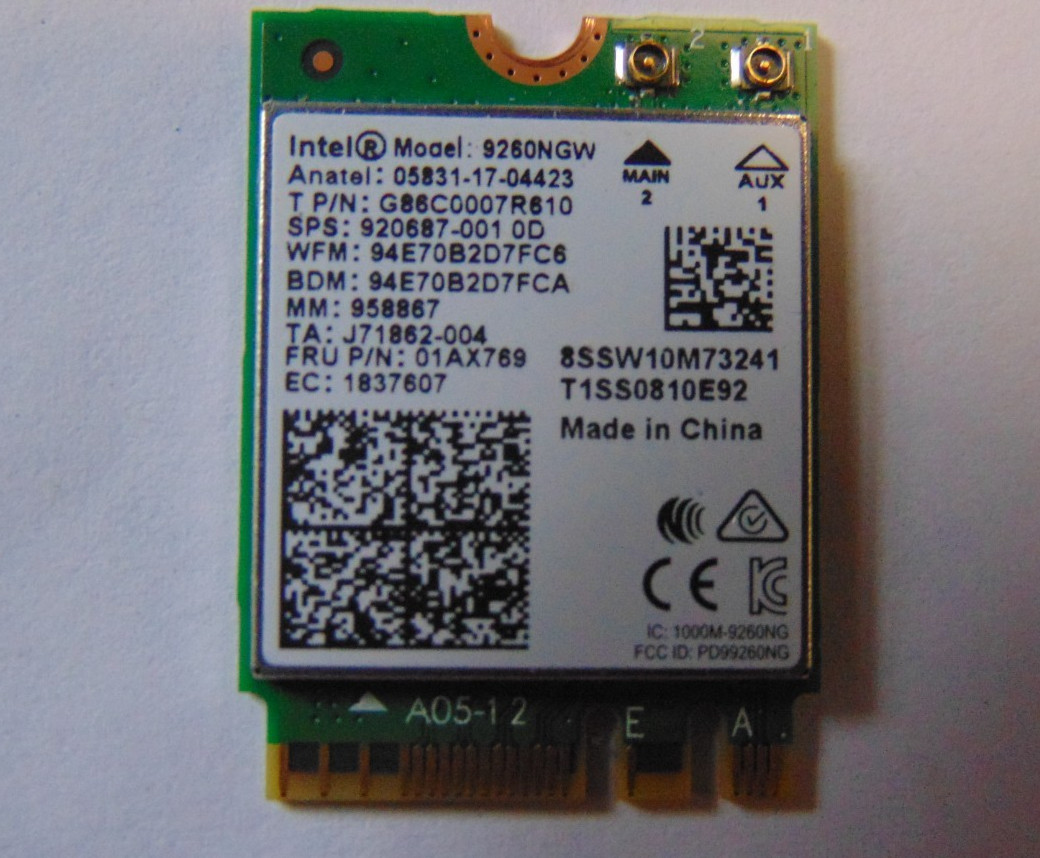 9260NGW Wireless WiFi Card / Tested Working