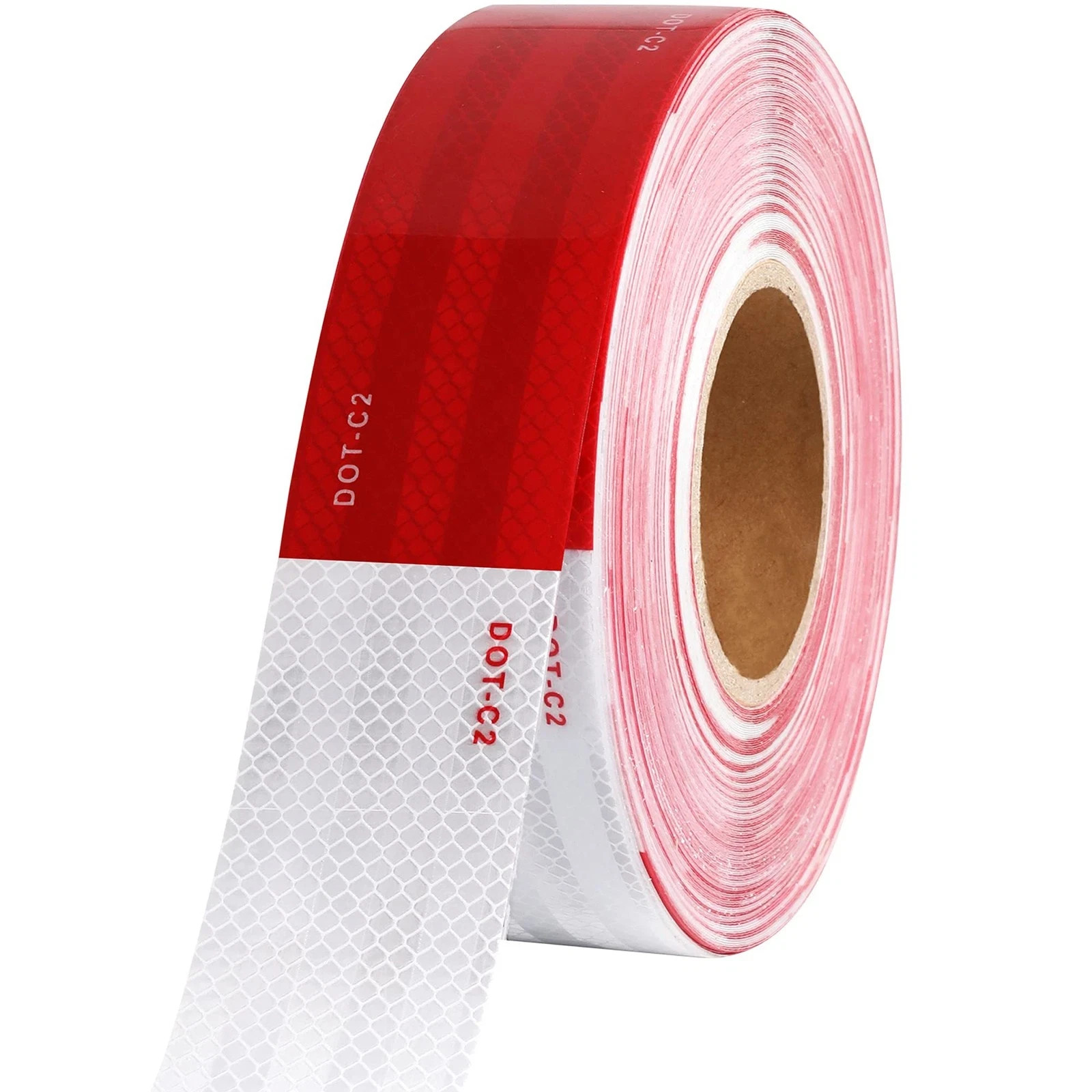 WAENLIR 2 inch x 160Feet Dot Reflective Tape 2 X 160FT, Red and White