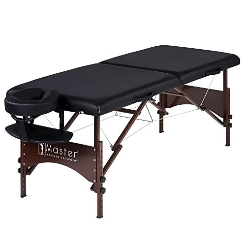 Master Massage Argo 28" Portable Massage Table with Complete Package Black