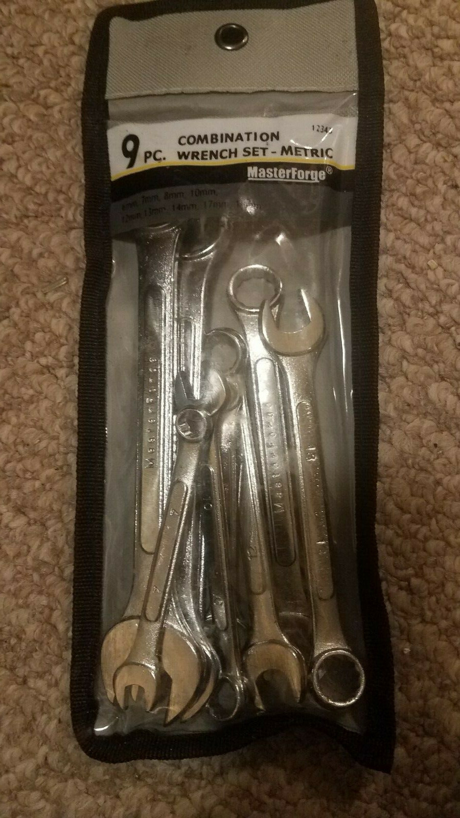 MasterForge Metric Combination Wrench Set 9 Piece 6mm - 19mm