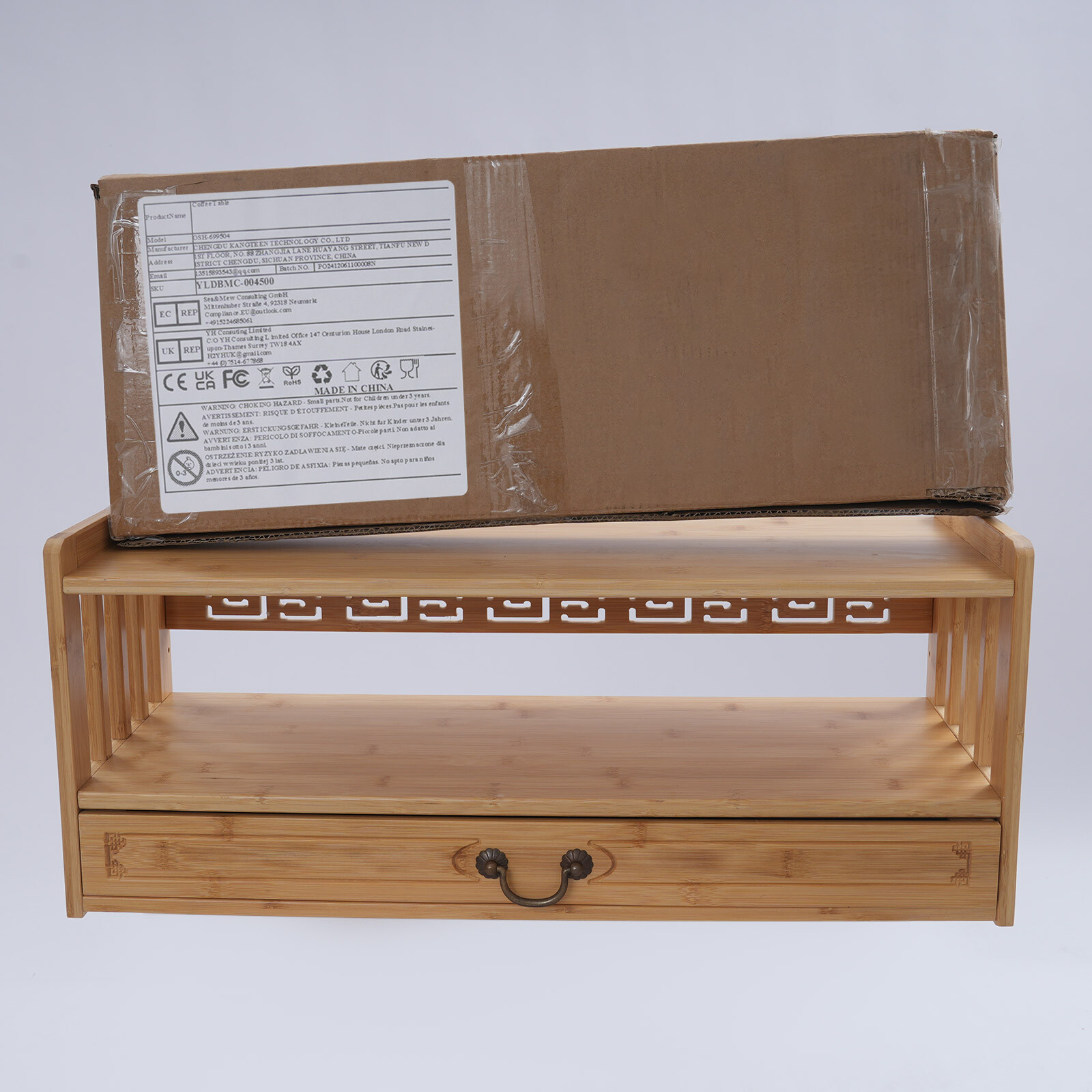Meditation Storage Table Altar Table with Drawer Rectangular Desktop Organizer