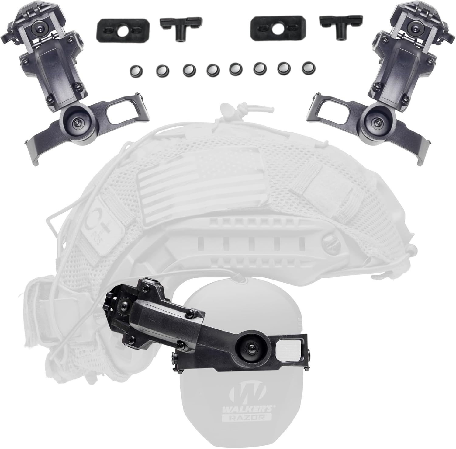 Tigrett Outdoors ARC Rail Adapter For Walkers Razor Thin Earmuffs AMP Brackets