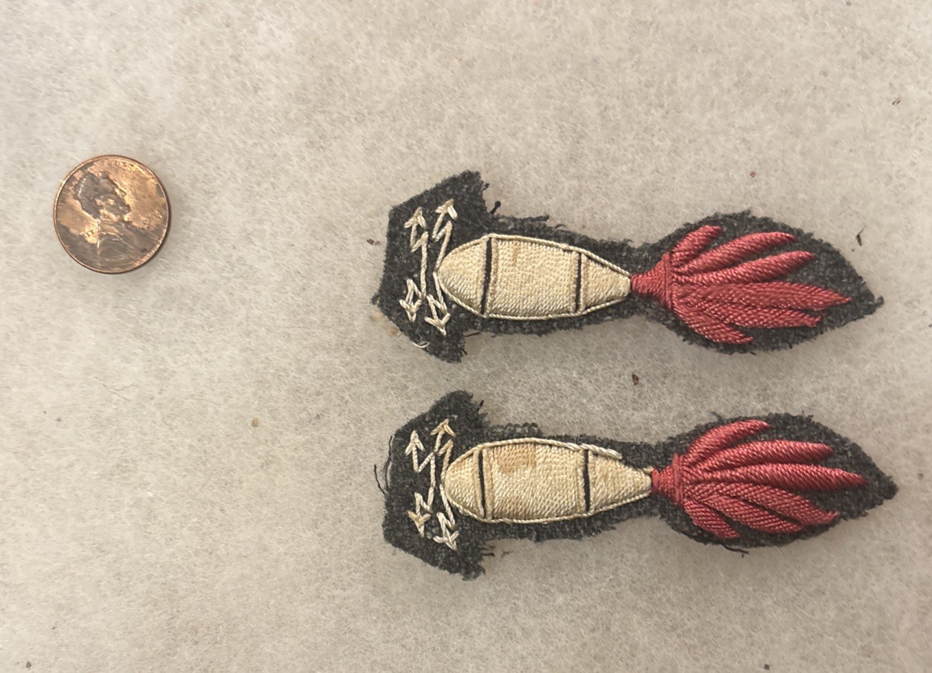 Pair of foreign military patches, believed to be either Danish Or Austrian