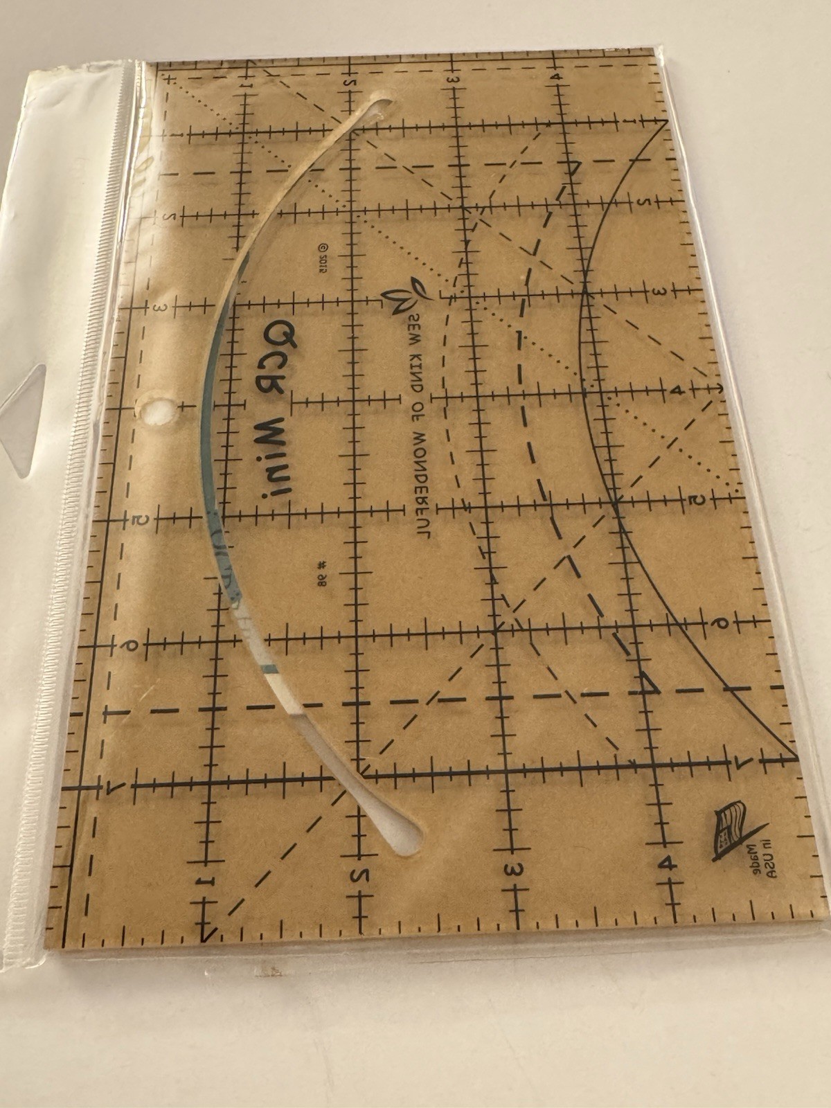 Quick Curve Ruler, QCR Mini Template by Sew Kind of Wonderful New BV13