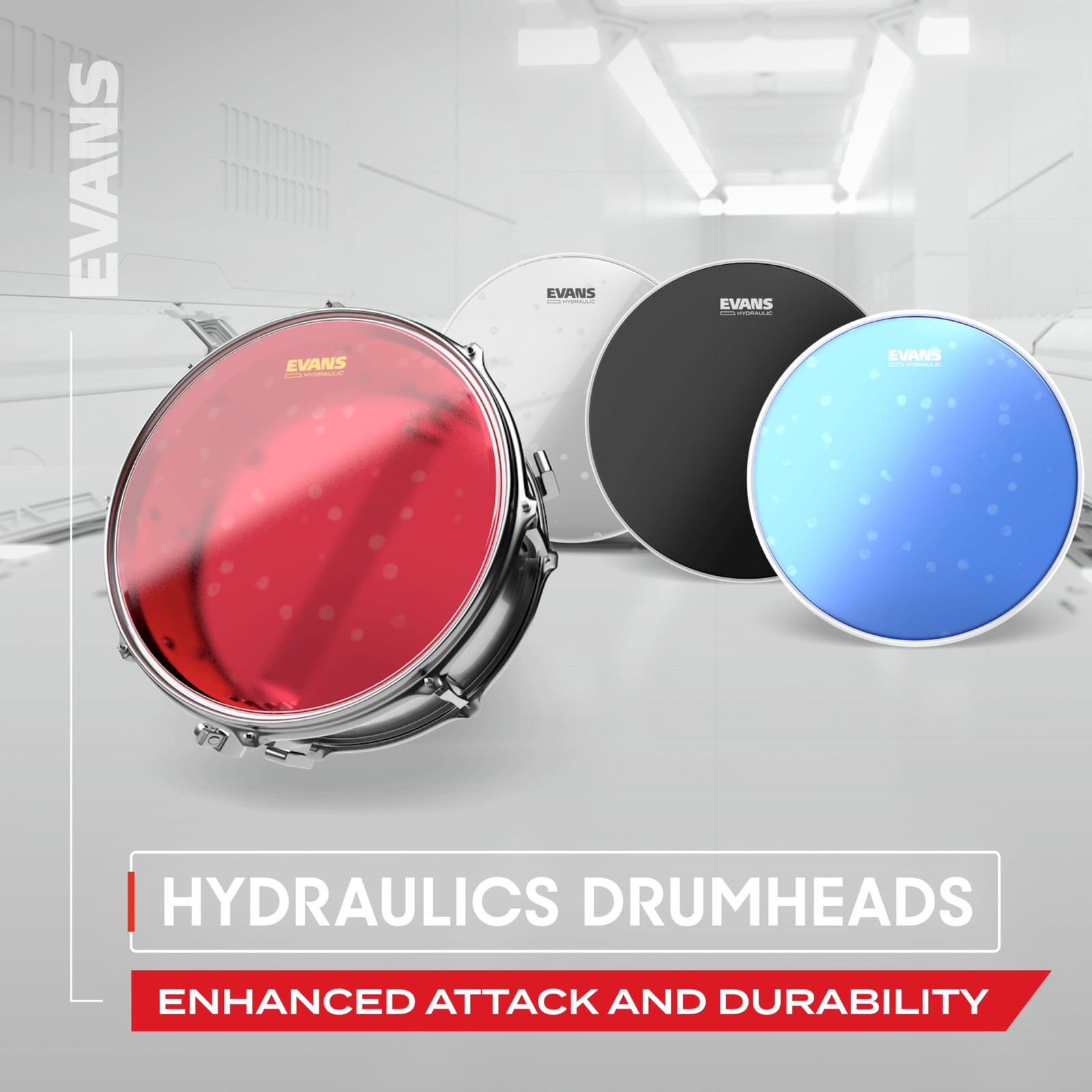 Evans Hydraulic Blue Drum Head, 12 Inch