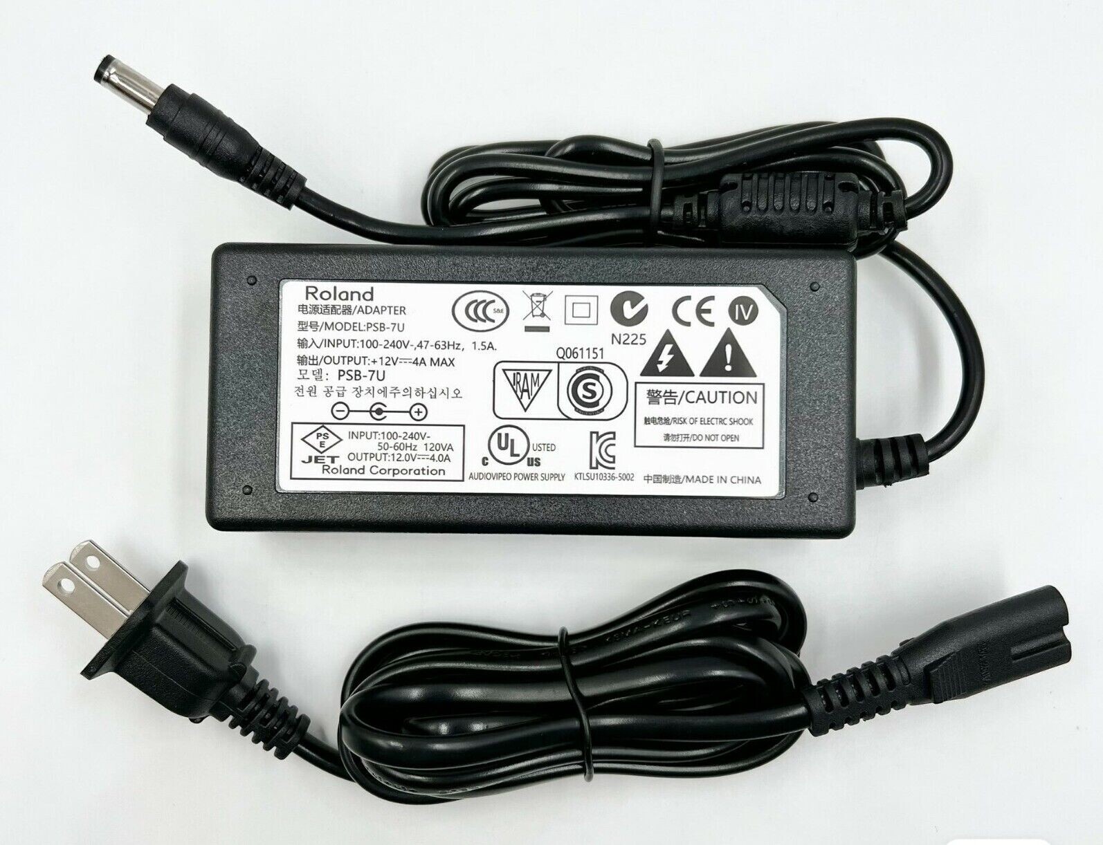 Roland PSB-7U 12V-4A  ac Power Adapter for frp 2 acr and other 12v roland piano