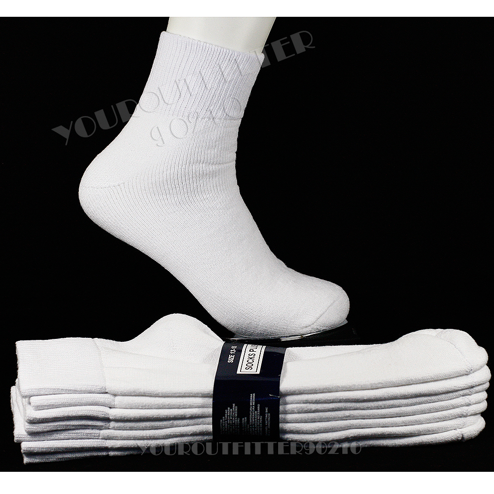 13-15  10-13 Big Men Athletic Heavy Thick Anklet Cotton Low Cut Socks 4 Pack