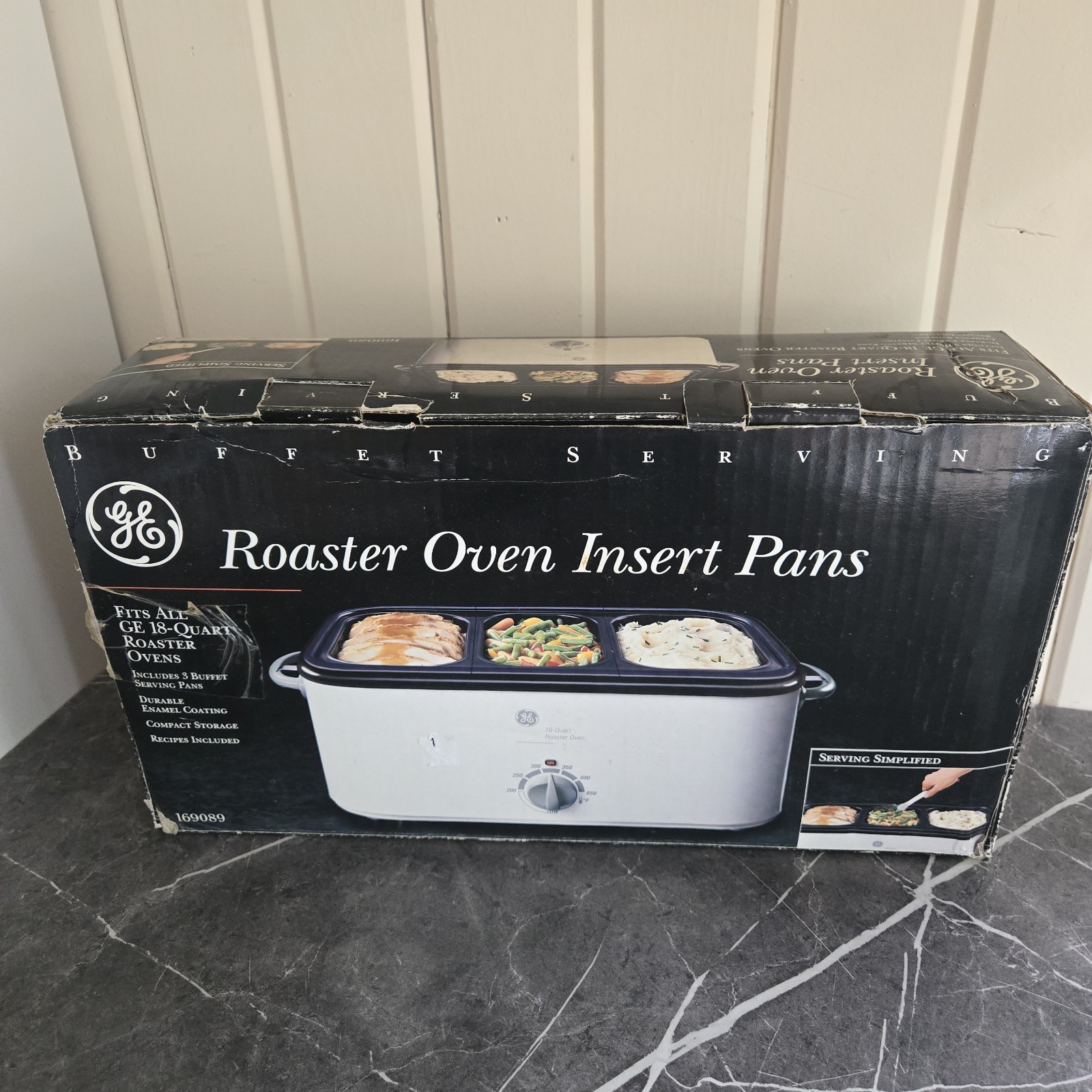 GE Roaster Oven Insert Pans Fits All GE 18 Quart Roaster Ovens #169089 New Open