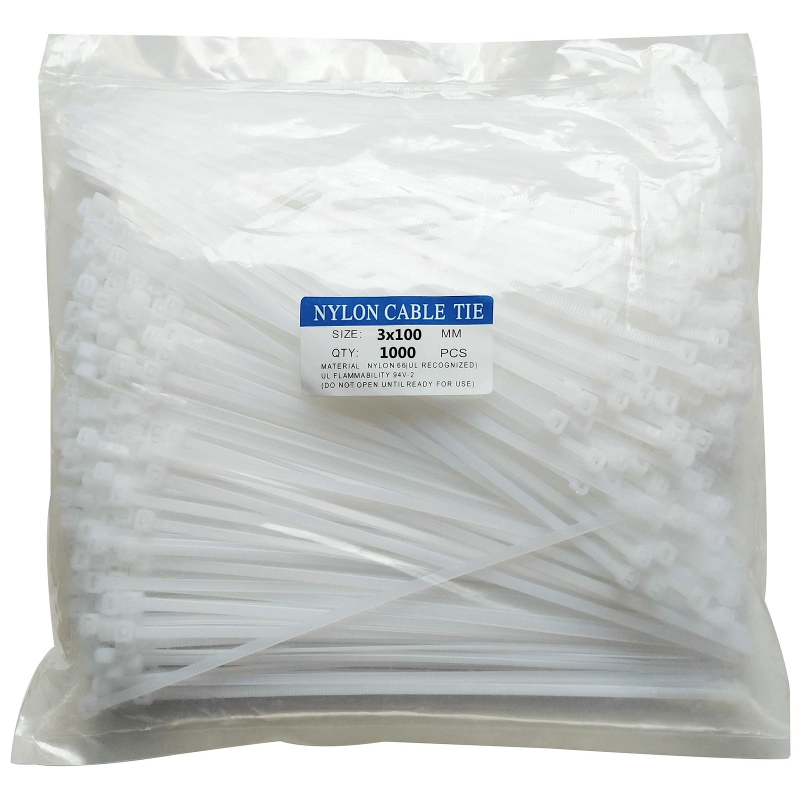 1000 pcs 4 inch Cable Zip Ties Heavy Duty, Premium Plastic Wire Ties with 18 ...