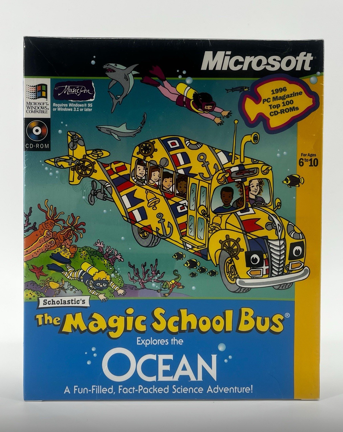 NEW Vintage Mac OS Magic School Bus Ocean CD-Rom Microsoft Rare