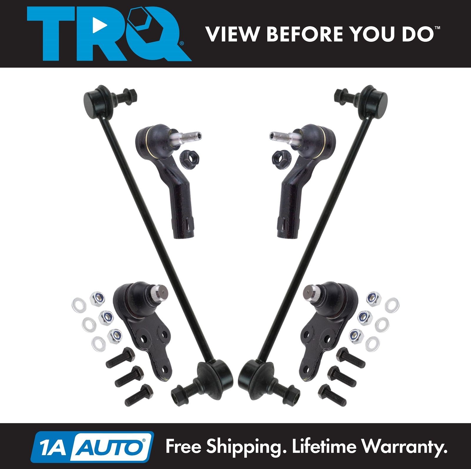 TRQ Front Steering & Suspension Kit Fits 13-19 Ford