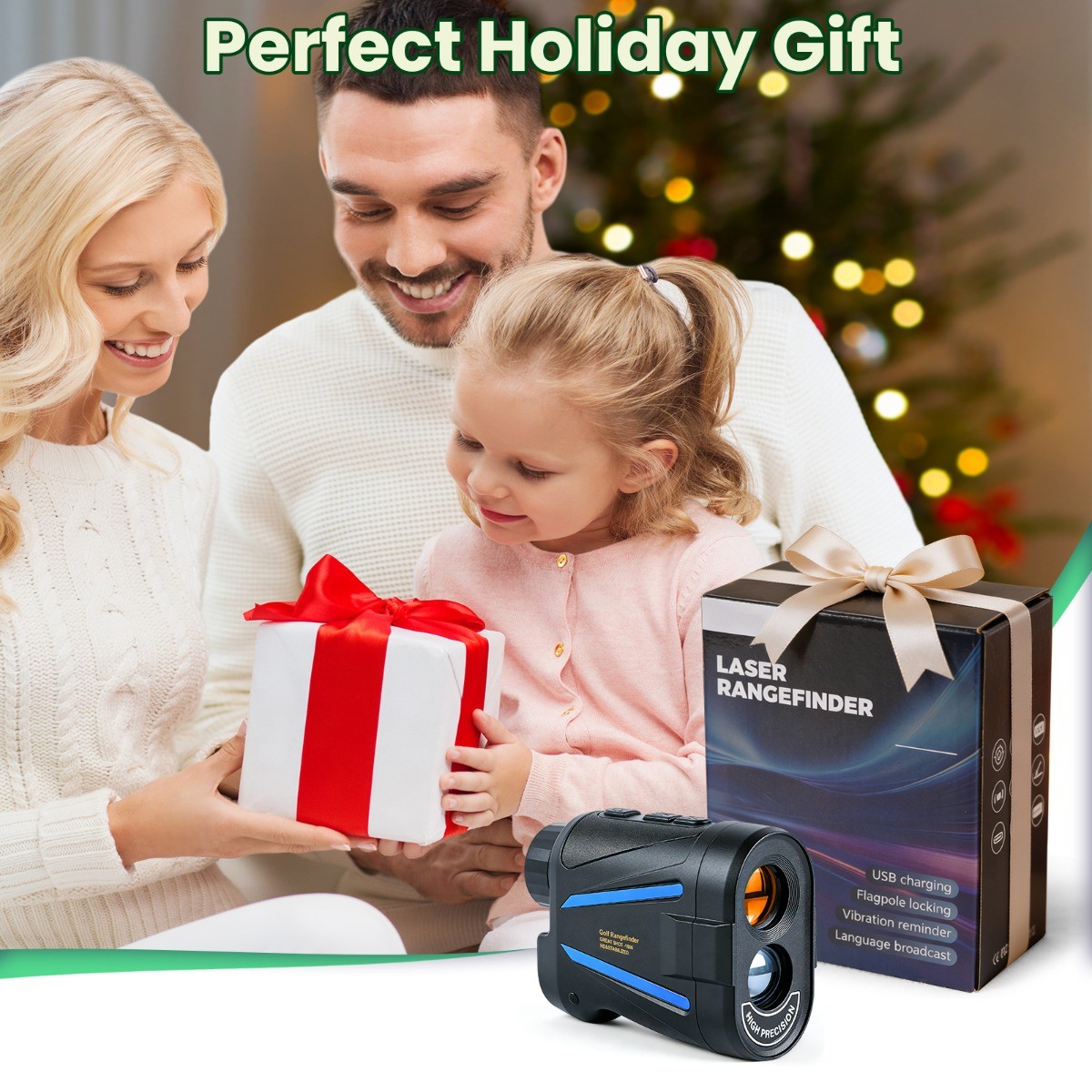 2187 Yard Golf Rangefinder, 6x Magnification, High-Precision Slope Mode Scanning