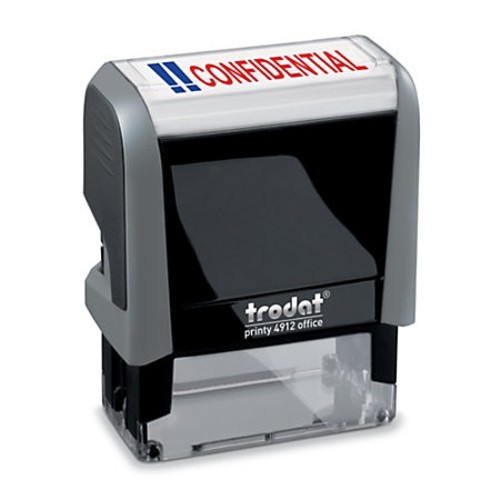 Trodat  4912 Self-Inking 2 Color CONFIDENTIAL Stamp, 3/4 x 1-7/8" impression