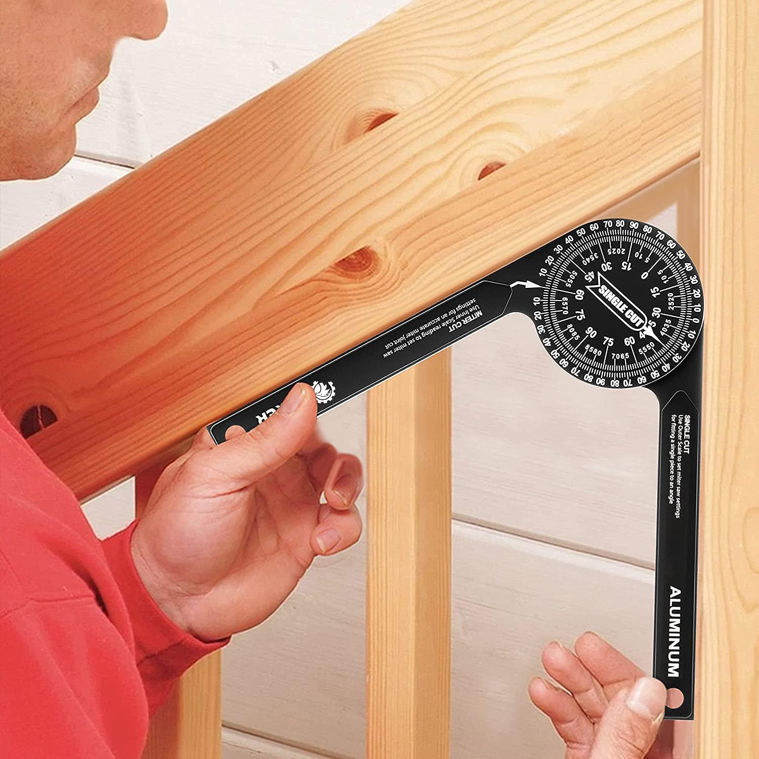 Miter Saw Protractor|7-Inch Aluminum Protractor Angle Finder Featuring Precision