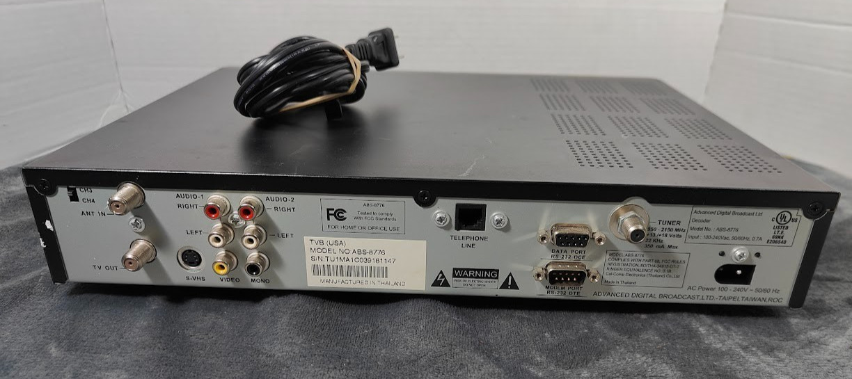Jedi Advanced Digital Broadcast Decoder ABS-8776 S-VHS TV