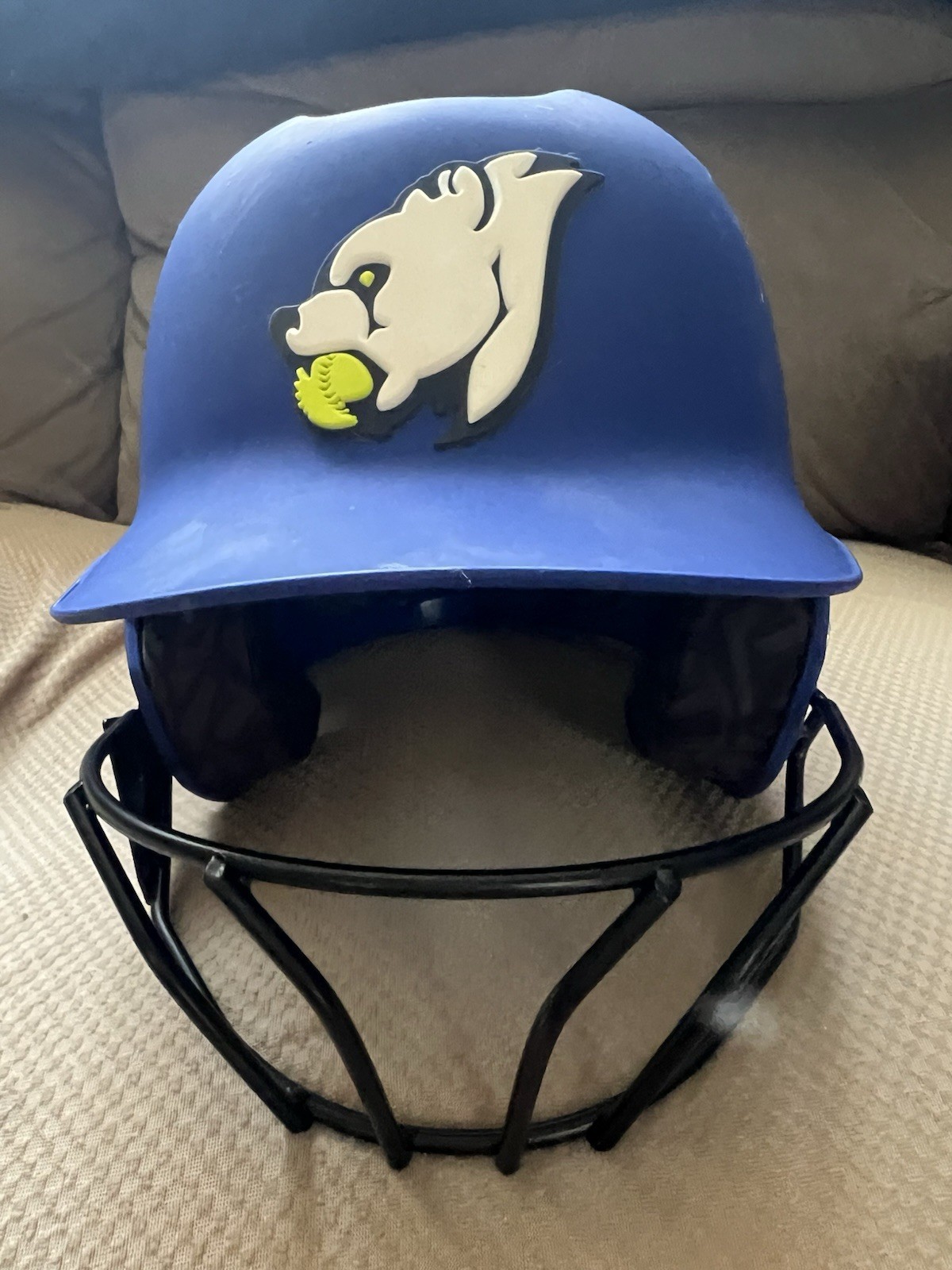 Softball Helmet With Shield And Matching Visor
