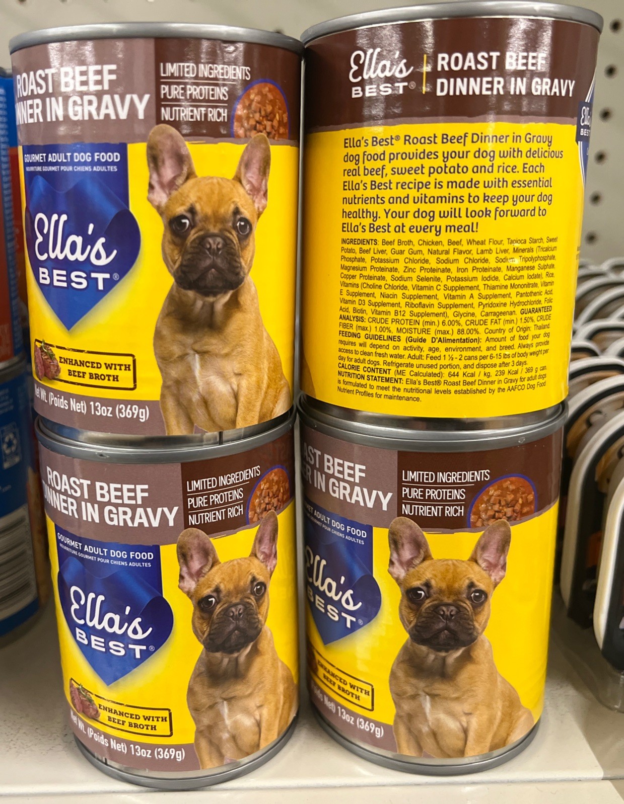 4- Can Roast Beef Dinner In Gravy 13oz Each Can By ELLA’S BEST