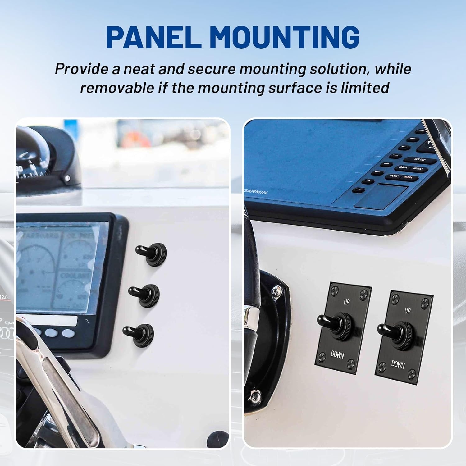Marine Toggle Switch Heavy Duty 3 Pin Control Trim Switch Up Down with Waterproo