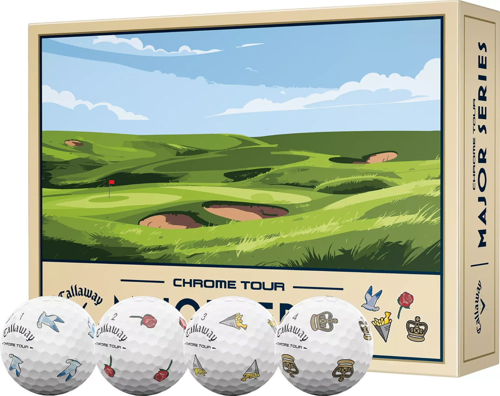 Callaway Limited Edition Chrome Tour JULY Major 2026 Golf Balls